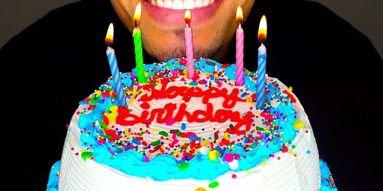 HAPPY BIRTHDAY CAKE JERRY ASMR EATING ICE CREAM CAKE TALKING BIG BITES MUKBANG – Birthday Songs