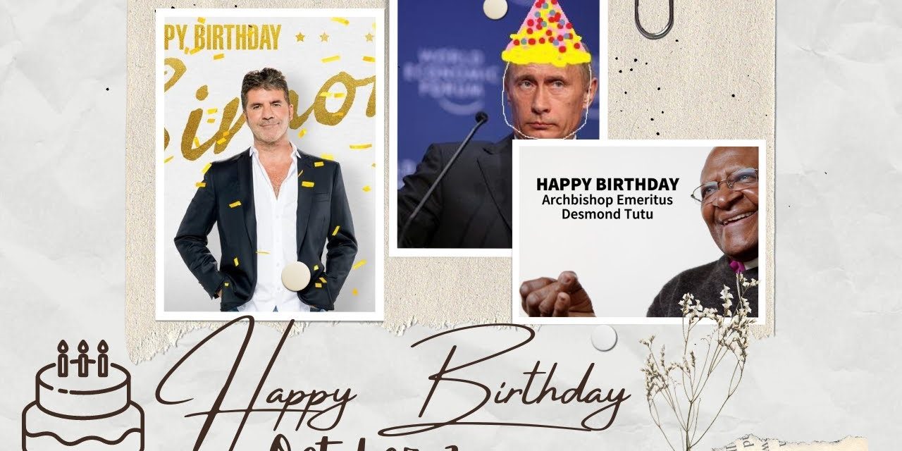 Happy Birthday : October 7th – Famous Bdays