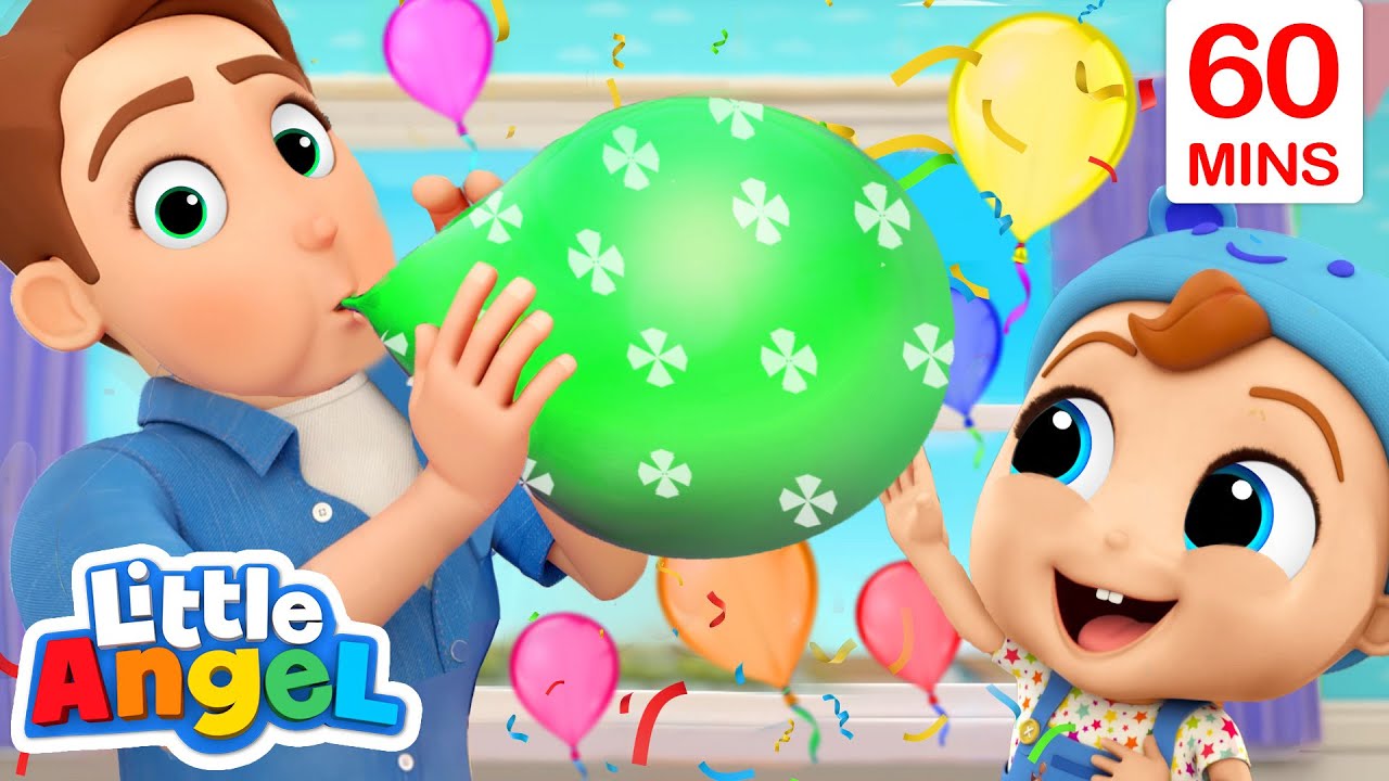 Balloon Song + More Little Angel Kids Songs & Nursery Rhymes – Birthday Songs