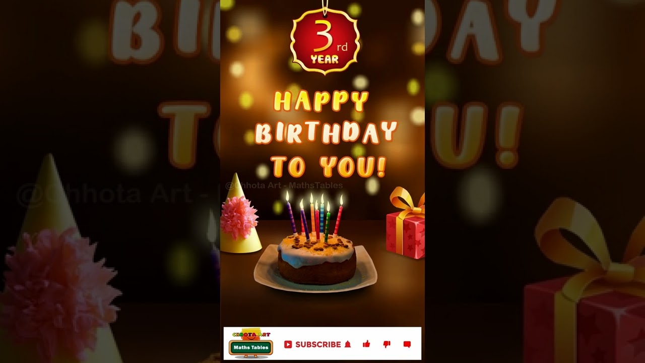 Happy Birthday to you! (3rd year) #Shorts song – Birthday Songs