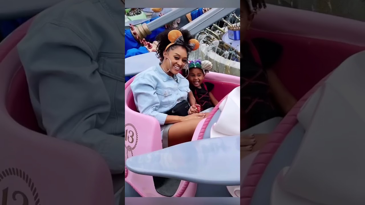 Tia Mowry spending the day with her daughter Cairo and son Cree at Disneyland/15Oct2022 – Famous Bdays